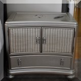 F32. Pair of silver nightstands. 